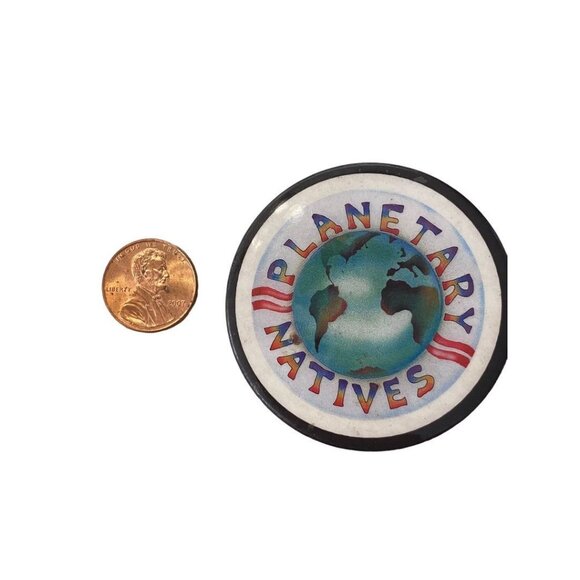 Pinback Button Planetary Natives 2.2" Diameter Earth Graphic Collectible - Picture 5 of 12